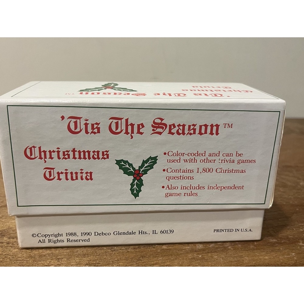 Vintage 1988/90 Tis The Season Christmas Trivia Card Game Holiday Family Party